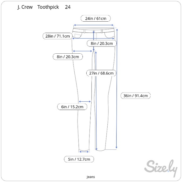J. Crew Toothpick Jeans - Skinny Size 24 - Picture 11 of 11